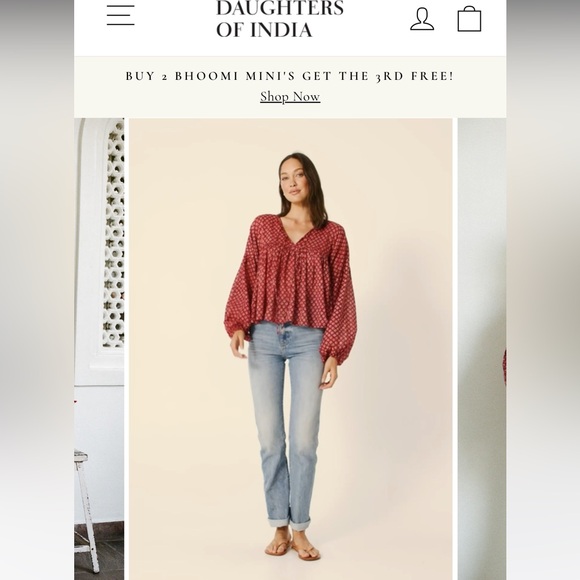 Daughters of India Rashmi Blouse - Picture 6 of 7